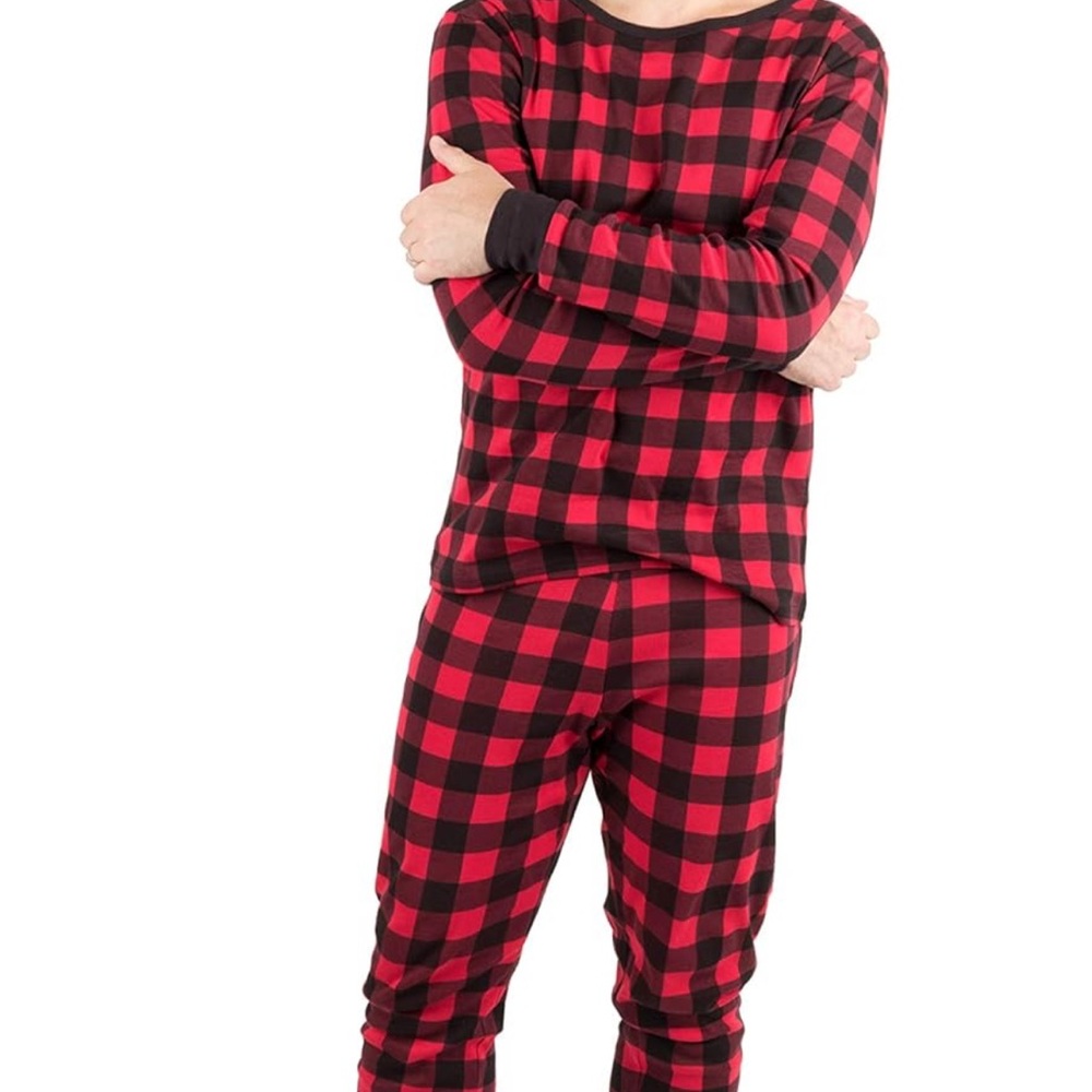 Red buffalo plaid men’s pajamas